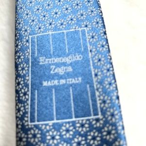 Ermenegildo Zegna Tie FLOWER POWER Blue pattern